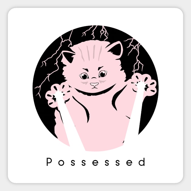 Possessed Cat Lover Magnet by Horisondesignz